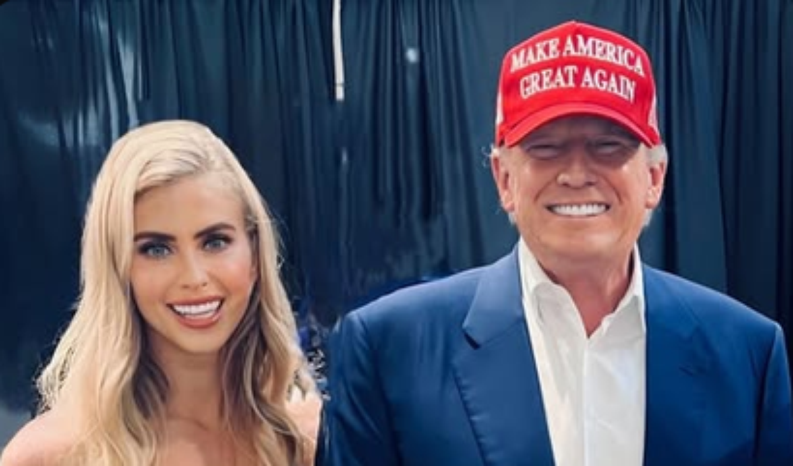 Katie Zacharia &eacute; apoiadora de Donald Trump e tem fotos ao lado do presidente em suas redes sociais