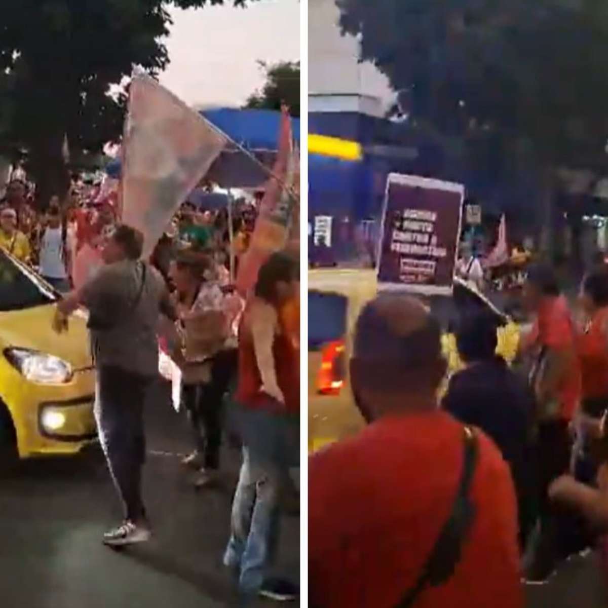 Motorista é preso após atropelar manifestante em ato a favor de Lula em Belo Horizonte