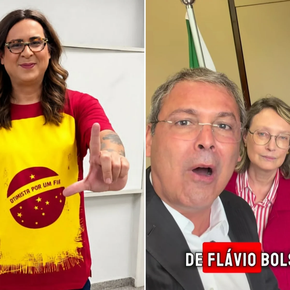 Duda, Correia e aliados celebram cerco da PF contra Flávio Bolsonaro