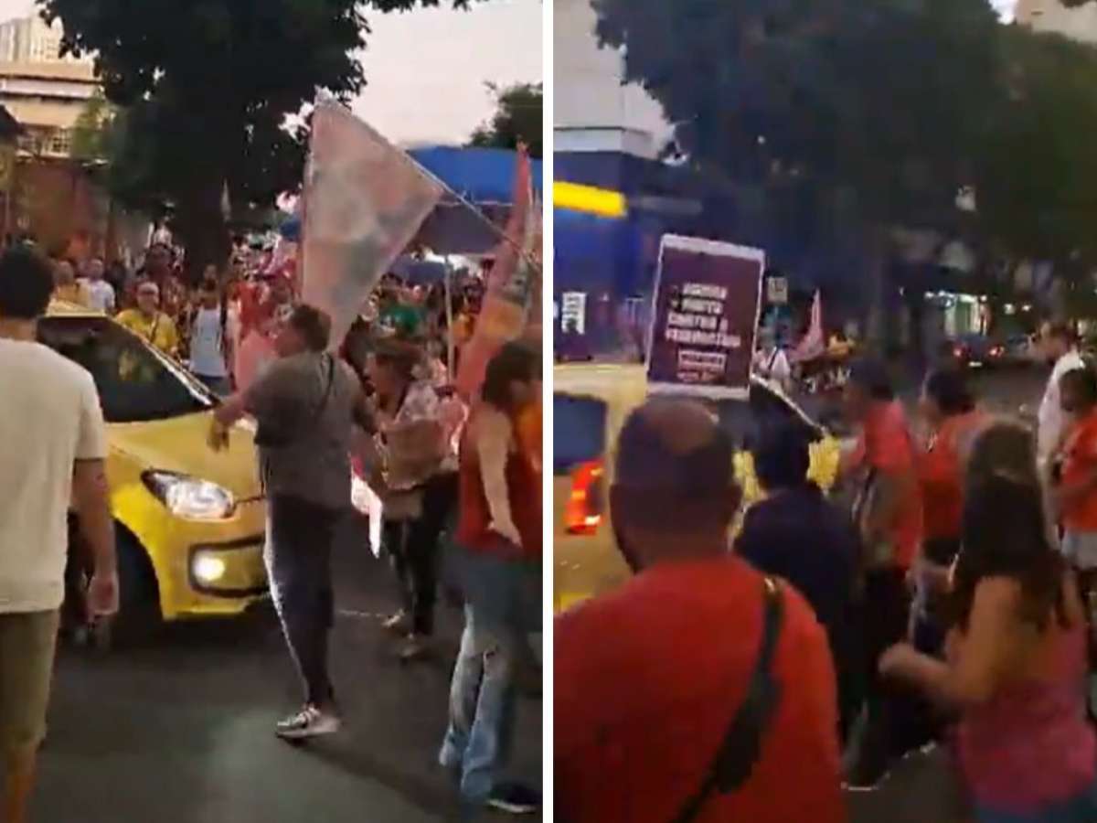 Motorista é preso após atropelar manifestante em ato a favor de Lula em Belo Horizonte