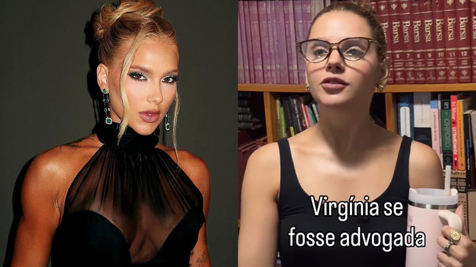 E se Virginia fosse a sua advogada? A atriz Bárbara Magalhães imaginou a cena Montagem - Reprodução/Instagram/@virginia/@barbaramagas