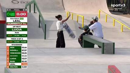 Em sua última manobra, Rayssa Leal cai e encerra sua participação no mundial de skate