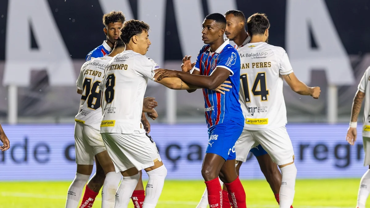 Brasileirão: com expulsão de Neymar e gol no fim, Santos e Bahia empatam