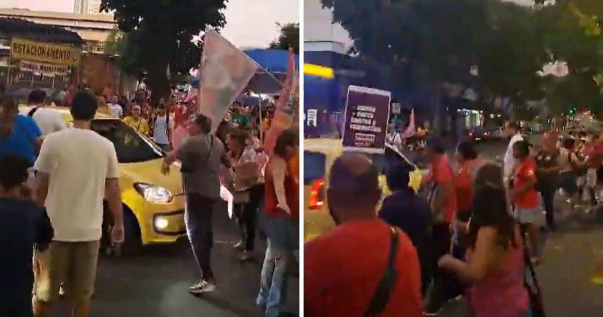 Motorista é preso após atropelar manifestante em ato a favor de Lula em Belo Horizonte