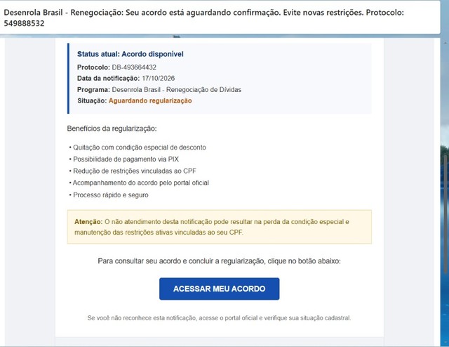 Golpe Desenrola Brasil: saiba identificar e-mails falsos de dívidas